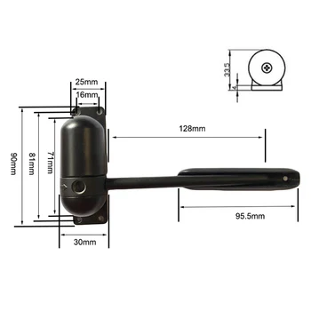 

Heavy Duty Door closer Adjustable Gate Fire Rated Spring Loaded Room Tool