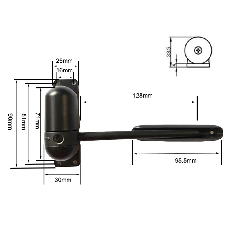 

Heavy Duty Door closer Adjustable Surface Mounted Gate Fire Rated Zinc