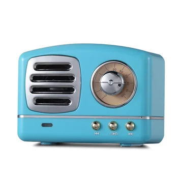 

Aux Support Speaker Wireless Portable Built-in Microphone Vintage Retro Stereo Bluetooth V4.1 HIFI