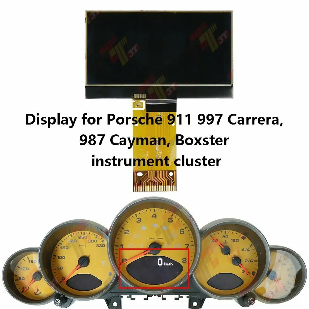 1 Pcs Speedometer Instrument Display For Porsche 911 997 Carrera 987 Cayman 