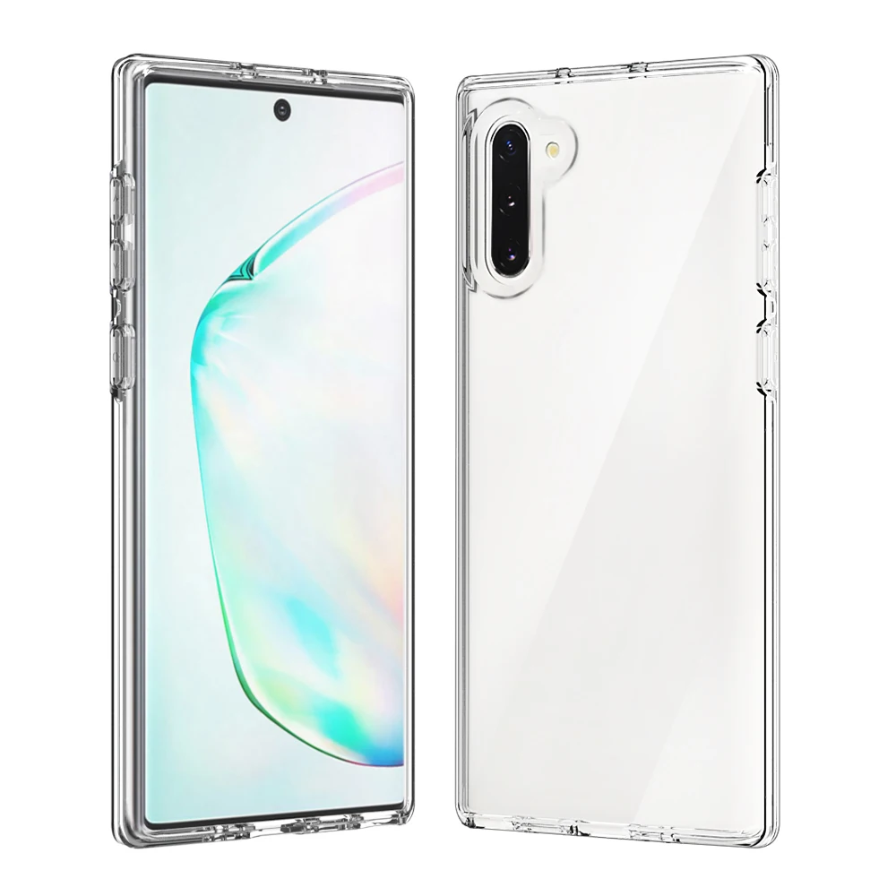 Transparent For Samsung Galaxy Note 10 10 5G Case Soft TPU Hard PC For Samsung Galaxy 2