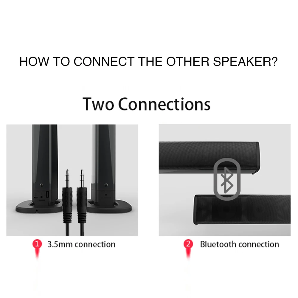 Высокое качество супер бас 20 Вт 4 Рог мощность беспроводной Съемный Bluetooth ТВ