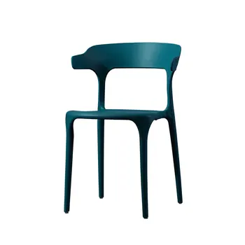 

Nordic minimalist plastic back dining chair restaurant home negotiation coffee leisure stacked creative desk visitor