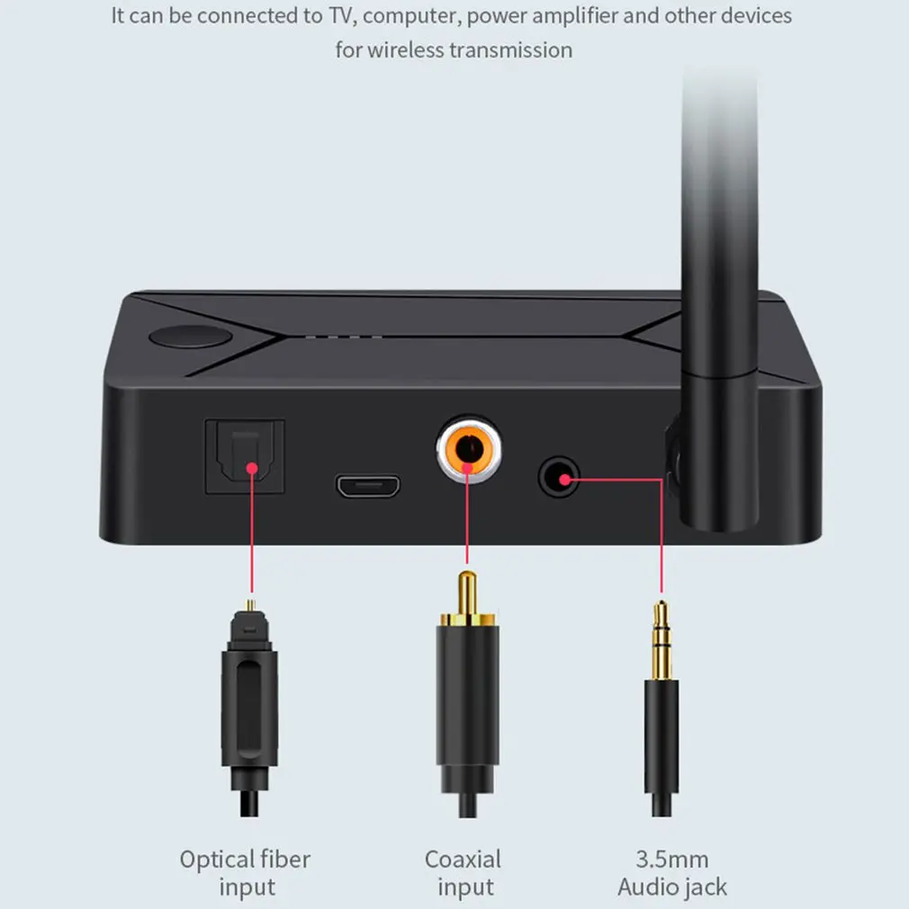 Wireless 5 0 Audio Transmitter 3 5Mm Aux Jack Optical Fiber Coaxial Wireless Adapter For Tv Pc Headphones Speaker