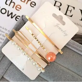 60 компл./лот 4 шт/Партия DIY Простые мульти дрель жемчужные боковые заколки для волос костюмы заколки для волос Инструменты для укладки волос аксессуары для волос HA1251 - Цвет: 6