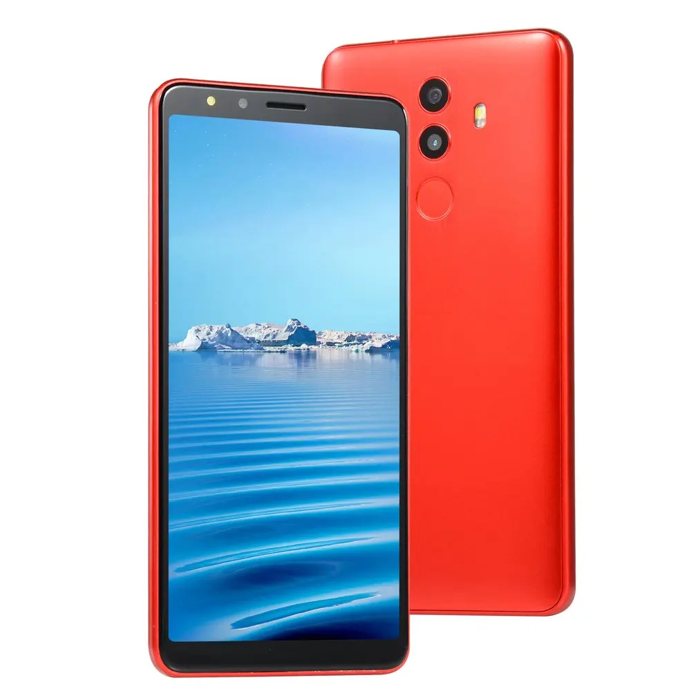 4G смартфон 5,0 дюймов Android двухъядерный двойной Sim глобальная Версия Мобильный телефон машина отпечатков пальцев Hd экран смартфон - Цвет: red
