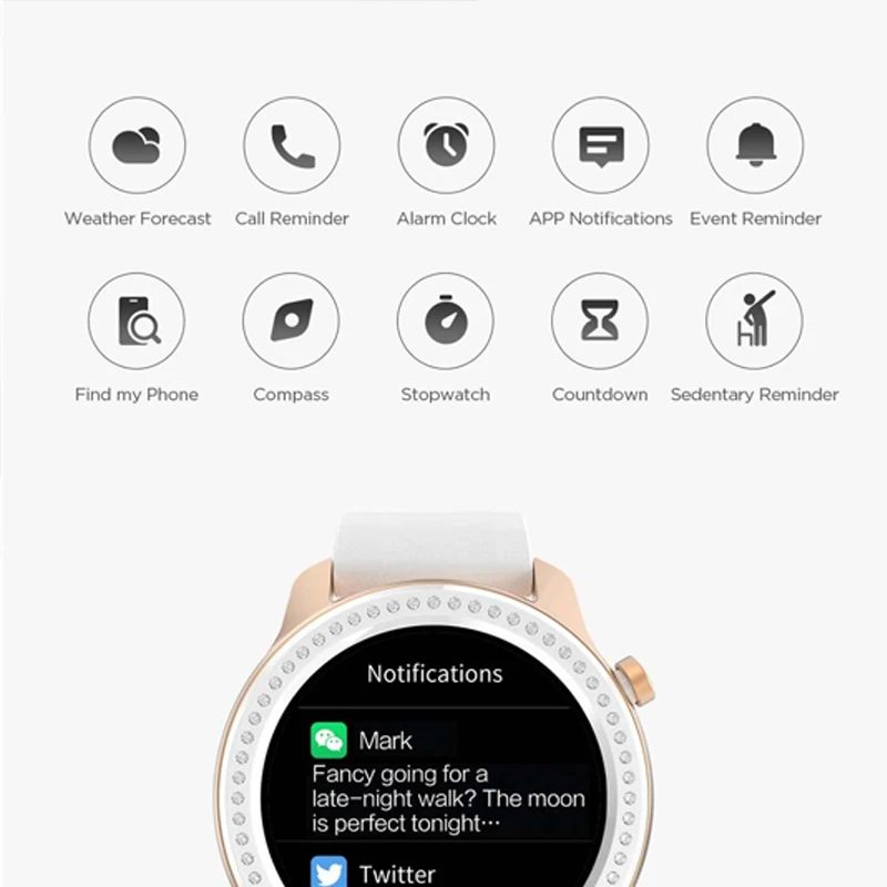 Stock Glitter Edition New Amazfit Gtr 42Mm Smart Watch 5Atm Smartwatch 12Days Battery Music Cont-2