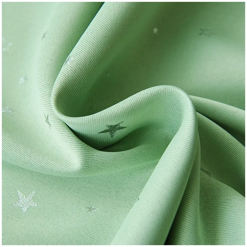 green star cloth Темно-синие шторы со звездами для детской комнаты, прекрасные принтованные шторы для мальчиков, спальни, детской комнаты, шторы для окон 123& 30 - Цвет: green star cloth