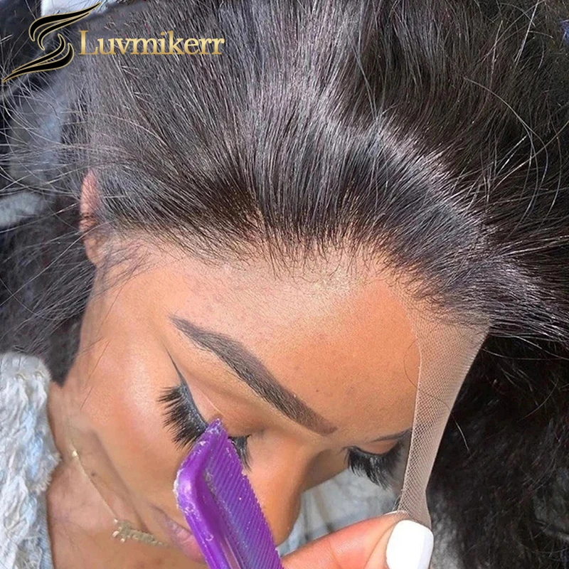 Transparente do Laço do Frontal Reta do Derretimento do Cabelo Peles do Laço 5x5 de hd com o Cabelo do Bebê em Linha Fechamento Humano Completo Arrancado Brasileiro hd Pré 6 High Quality Apliques e perucas