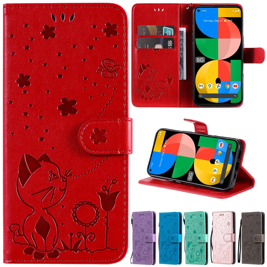Portafoglio Flip Custodia In Pelle Ape Gatto Per Google Pixel 6 Pixel 6 Pro Pixel 5A 5 5Xl Pixel 4 4A 4Xl Pixel 3 3Xl 3A Xl Pixel 2 Xl Custodia