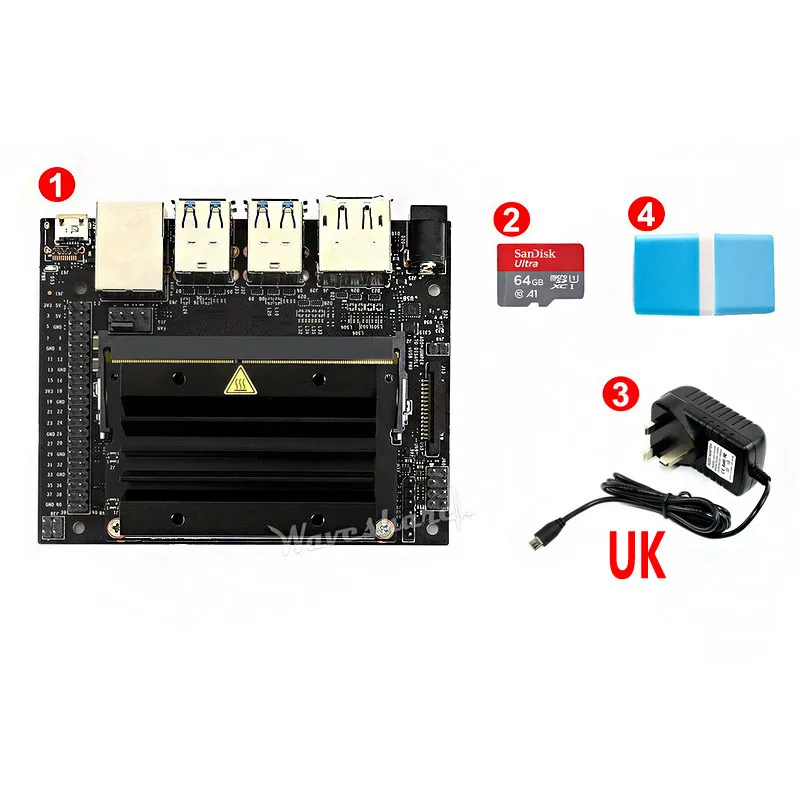 Kit Package A-for UK Jetson nano AI комплект разработчика jetson nano комплект разработчика+ tf-карта - Комплект: Kit Package A-for UK