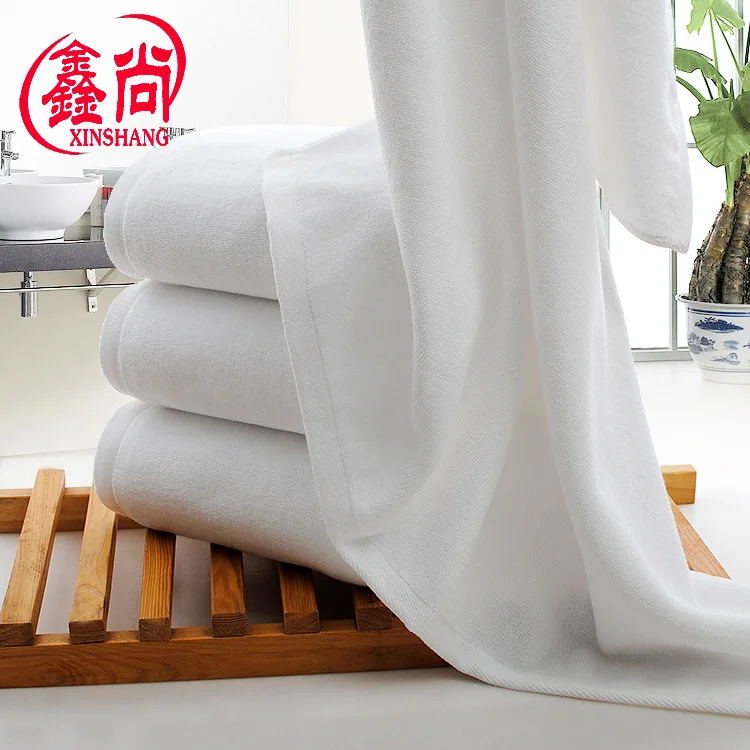 

Pure Cotton Absorbent Thick Hotel Sauna Beauty Salon Adult White Bath Towel 600 Grams 70*150 Extra-large