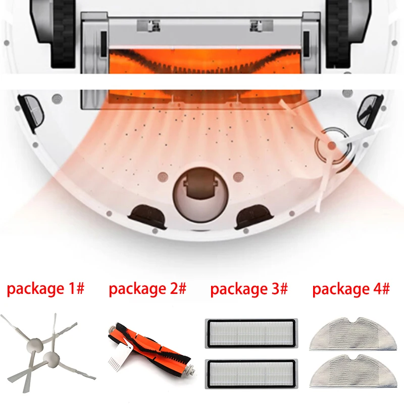 Vacuum Cleaner Accessories Side Roller Brush Filter For MIJIA 1C STYTJ01ZHM Anti-winding Roller Design