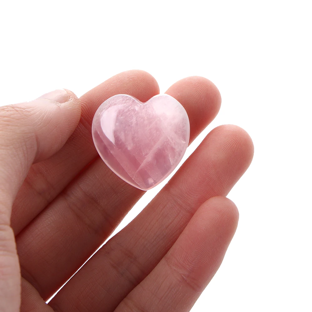 Лидер продаж 1 шт. натуральный розовый кристалл в форме сердца образцы розового