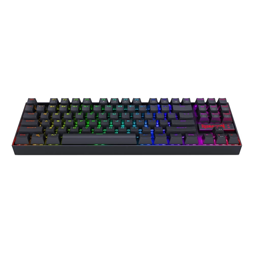 Redragon KUMARA K552 RGB 백라이트 87 키 블루 스위치 유선 기계 게임 키보드 K552RGB PC 게이머 용