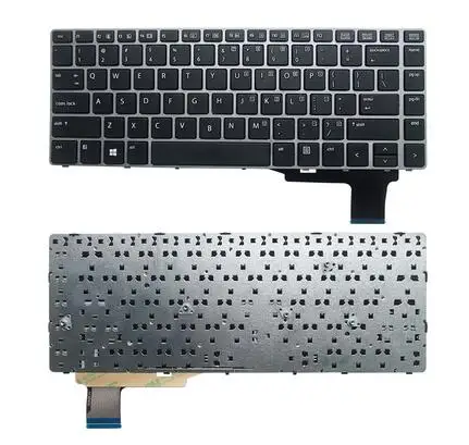 NEUE US-Laptop-Tastatur für HP EliteBook Folio 9470 9470M 9480 9480m mit Hintergrundbeleuchtung und Punkt