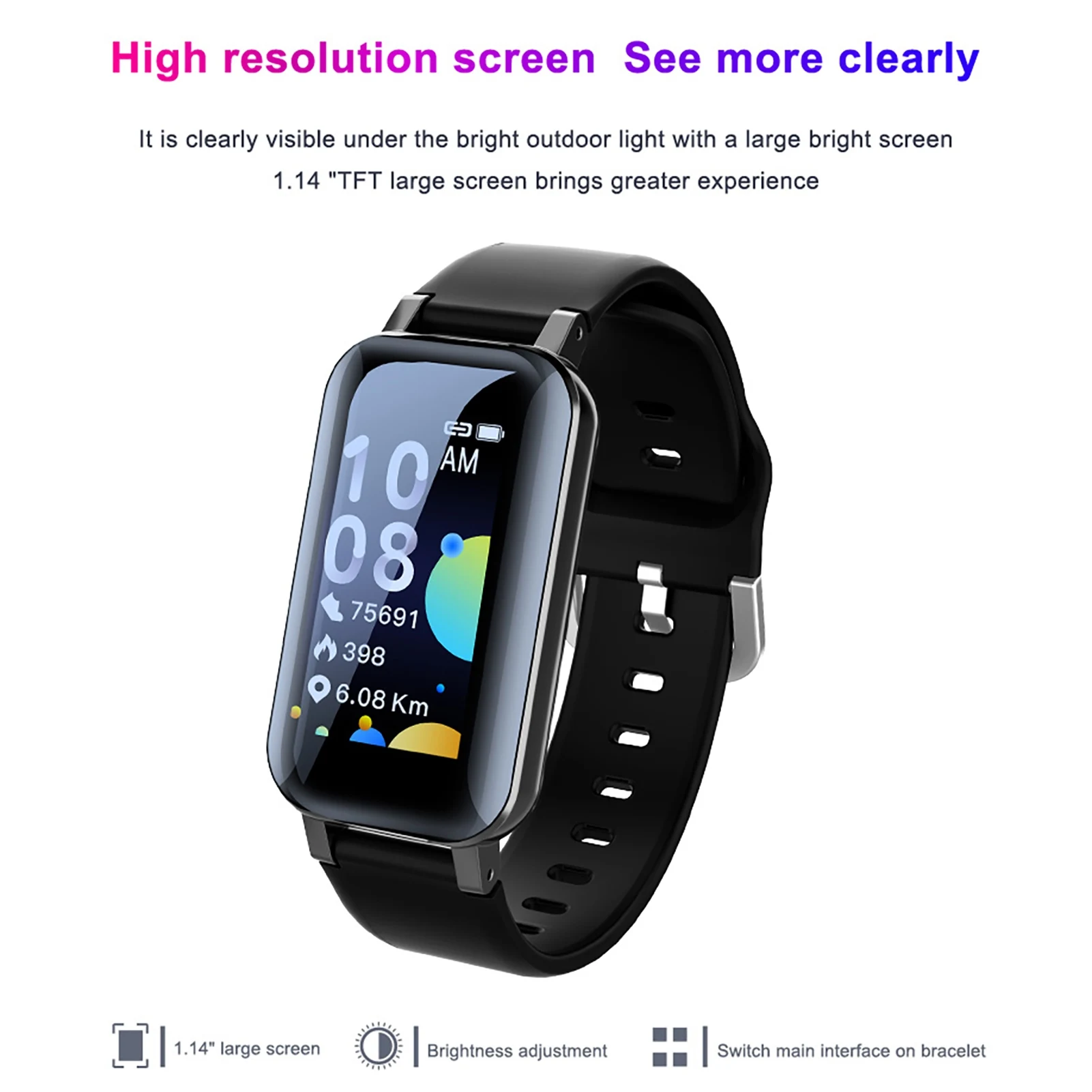 T89 TWS Wireless Bluetooth Earphone Heart Rate Monitor Sport Watch Wristband