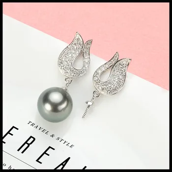 

Unique Design Hot Pearl Earrings Mountings, Drop Earrings Findings Settings Jewelry Parts Fittings Drop Earrings Accessories