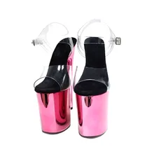 Leecabe/ дизайн; прозрачные босоножки для танцев на шесте 20 см; женская обувь; обувь на платформе и высоком каблуке от поставщика