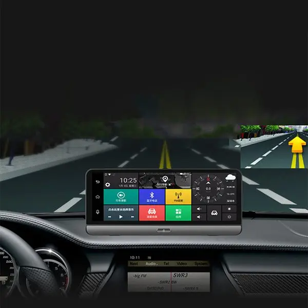 

8 Inch Touch Screen 1080P Dashboard Folding 3G Car Dvr Wifi Bluetooth Gps Navigation Dual Lens Recorder 781 With Rear Camera
