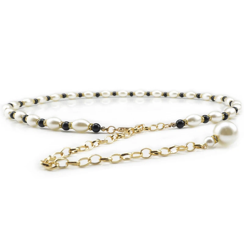 Поясная цепочка с жемчугом женский ремень темпераментная элегантная на талию