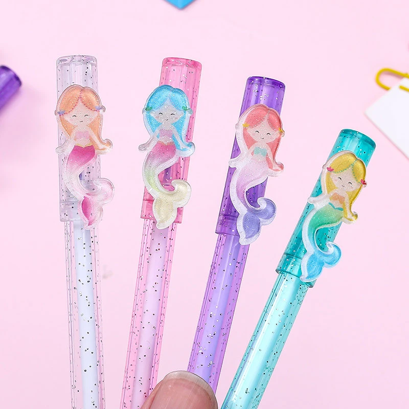 1 Pieces Lytwtw's Cartoon Mermaid Erasable Gel Pen School Office Supply Stationery Creative Cute Kawaii Funny Lovely Novelty |
