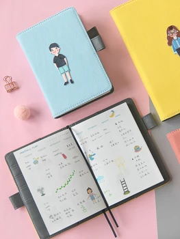 

1pc Canvas Cover Planner Notebook A5 A6 Kawaii Scrapbook Stationery for Girls School Supplies Graduation Award Gift