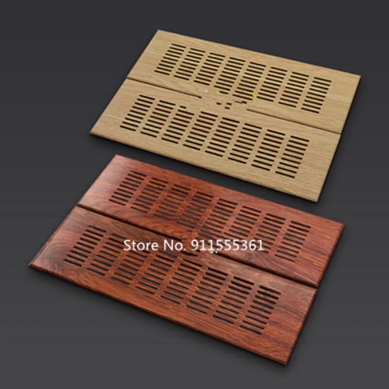 ตะแกรงช่องแอร์เนื้อไม้สี่เหลี่ยมผืนผ้าขนาด40ซม., เครื่องปรับอากาศพื้นตู้รองเท้า 1