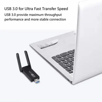 

New USB 3.0 1200Mbps Wifi Adapter Dual Band 5GHz 2.4Ghz Dongle Card For Laptop Desktop Wifi Antenna Network O7V4