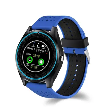 

V9 380mAh 1.22 Inch 240x240 Screen Smart Watch Remote Camera Smart Band Sports Recording Wristwatch Support Micro SIM Card