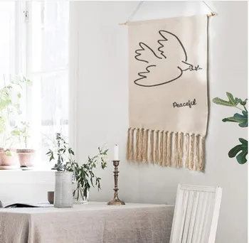 

Printing tapestry portrait pigeon fabric pendant blanket fabric home decoration accessories Japanese dormitory wall decoration