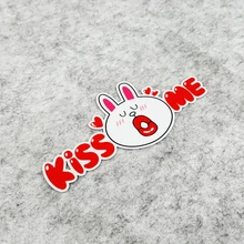 GalonDeco G019 Cartoon Kus Me Konijn Kofferbak Reflecterende Veiligheidswaarschuwing Stickers en Stickers Zijruit Voorruit Stickers