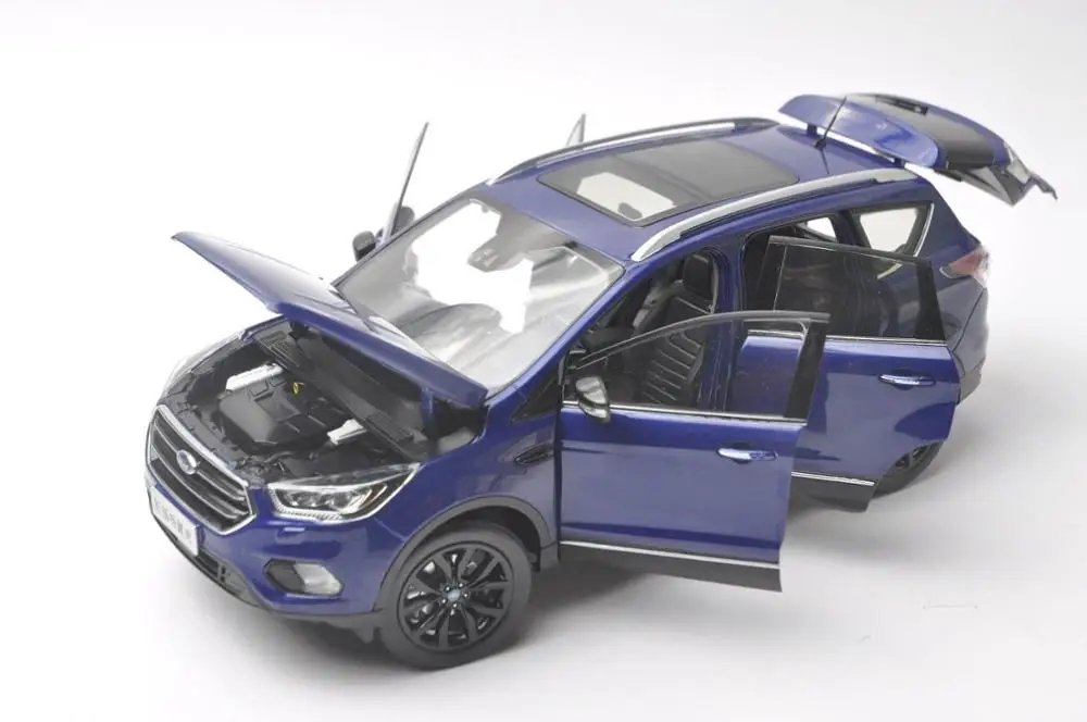 1:18 литая модель для Ford Kuga Escape Sport Edition 2018 синий внедорожник из сплава игрушечный
