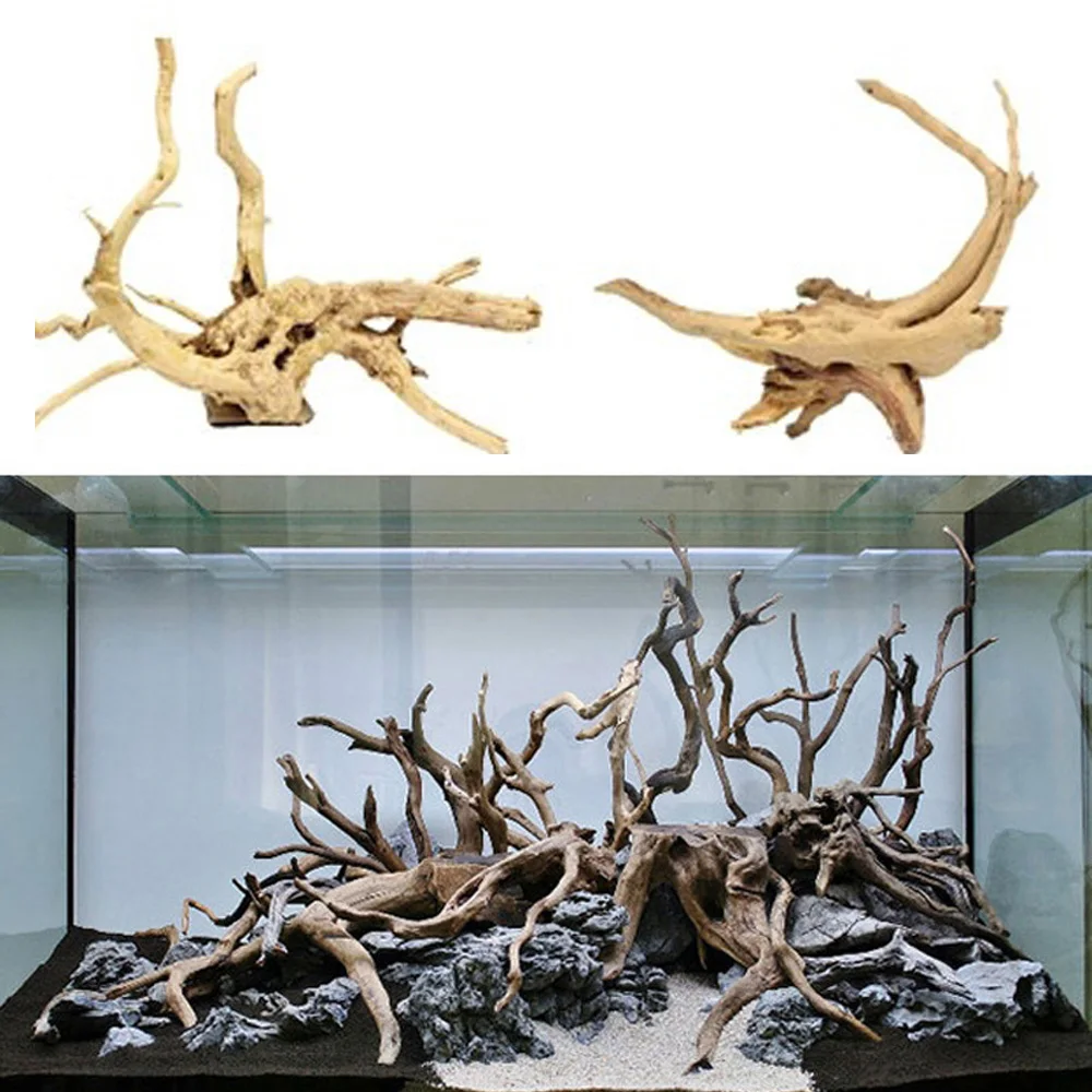 

1pc Aquarium Decoration Fish Tank Driftwood Natural Wood Tree Trunk For Aquarium Landscape Decor 15-20cm Random Type