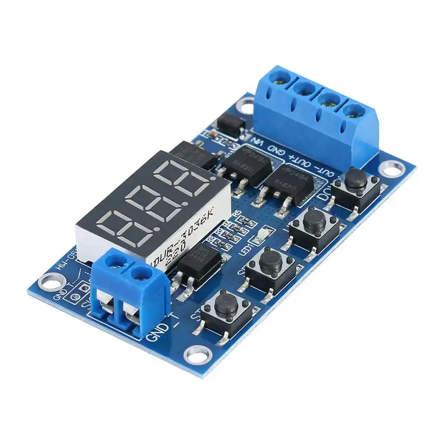 LED Display Adjustable Delay Timing Timer Relay Switch Delay Turn ON/OFF Module 