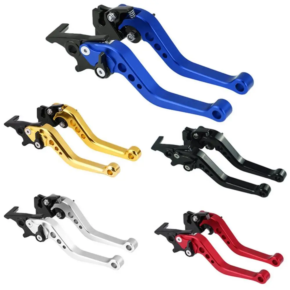 Left + Right Houkiper Universal Alloy Motorcycle Clutch Brake Lever Brake handle Fit for Motorbike 2 Pcs 