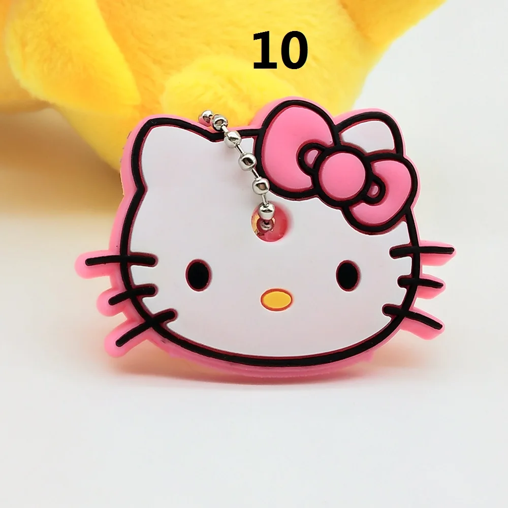 10 PCS/lot Protective Key Case Cover for Key Control Dust Cover Holder Cartoon Silicone Organizer cat Home Accessories Supplies - Цвет: M