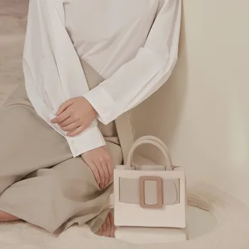 

Small package female niche design cream cake tote bag 2020 new temperament handbag messenger small square bag