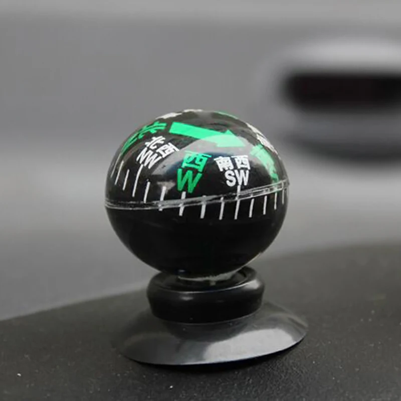 

Car Ornaments Mini Adsorption Compass Thermometer Direction Dashboard Guide Ball Automotive Accessories