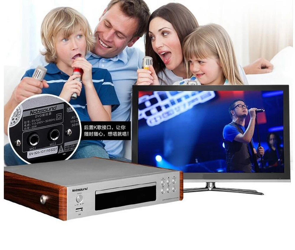 Nobsound dv 525 dvd плеер домашний HD детский evd vcd светодиодный дисплей usb HDMI мини DVD для