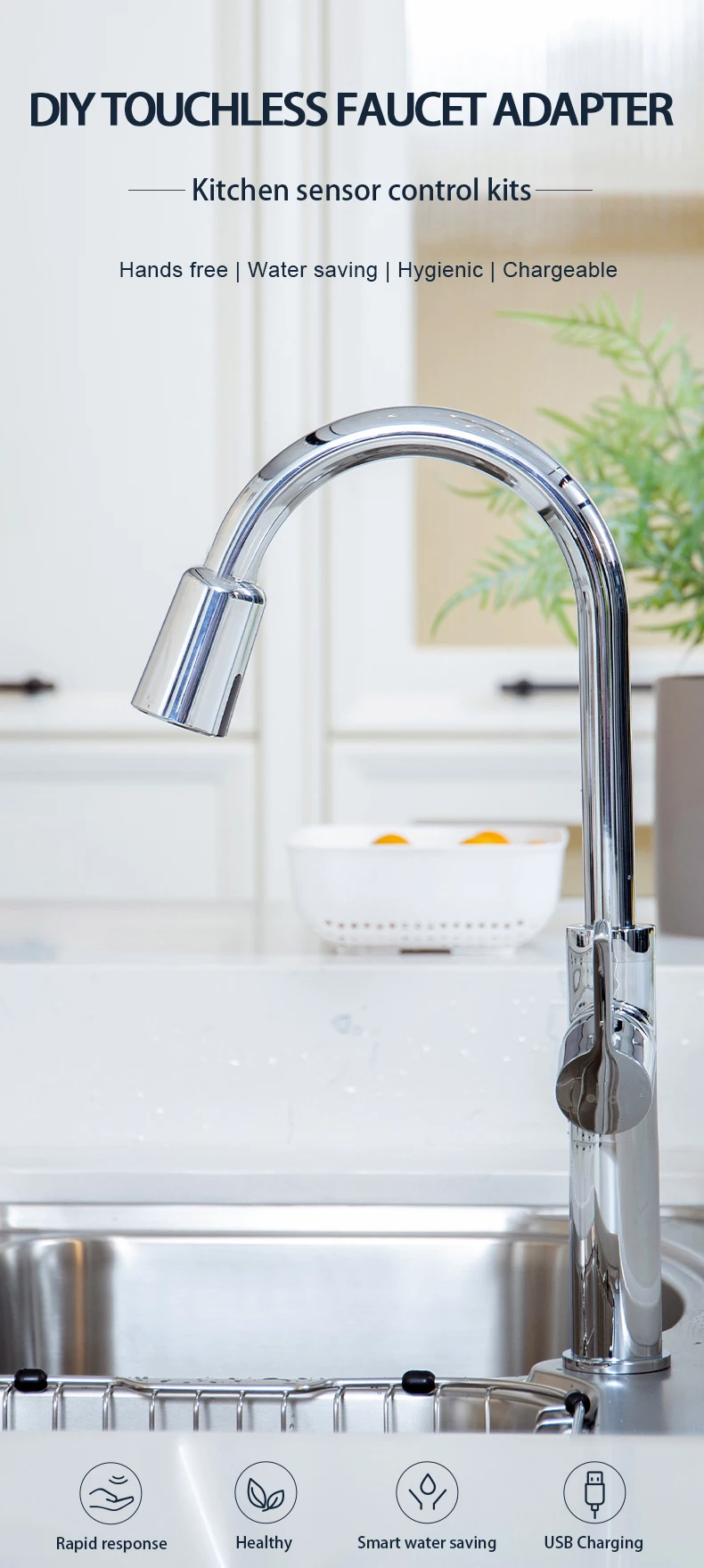 Kitchen Faucet Accessories Touch On Smart Sensor Faucet Head Only