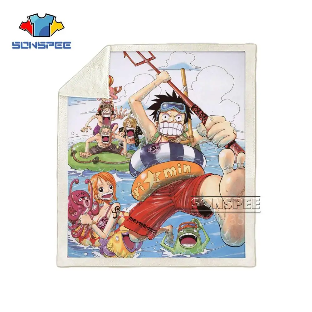 15 SONSPEE one piece partner аниме Harajuku для детей и взрослых 3d принт одеяло теплое покрывало для дивана осеннее постельное белье для путешествий для отдыха K172 - Цвет: 15