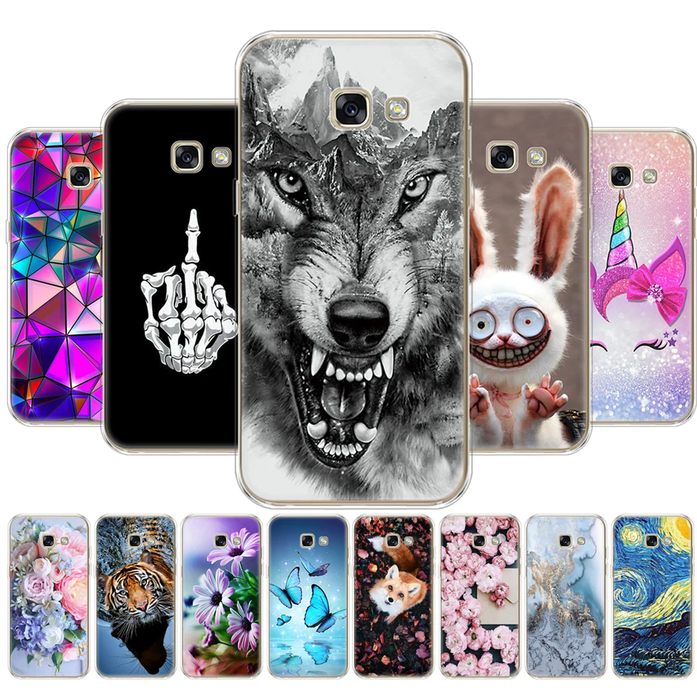 Funda trasera suave para Samsung Galaxy A3, A5, A7, 2017, A720, A7, A5, A3, 2017