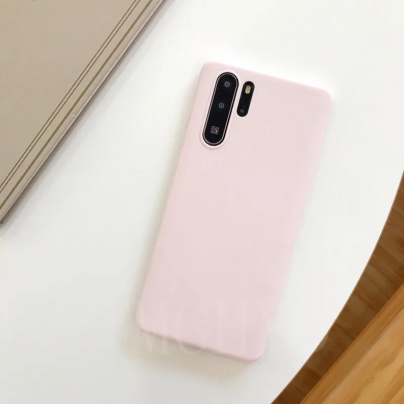 Розовый Мягкий чехол для huawei P20 P10 P30 mate 20 10 9 Pro Lite, тонкий чехол для Honor 20 10 9 Lite Nova 3 3i, задняя крышка, чехол для телефона s - Цвет: Розовый