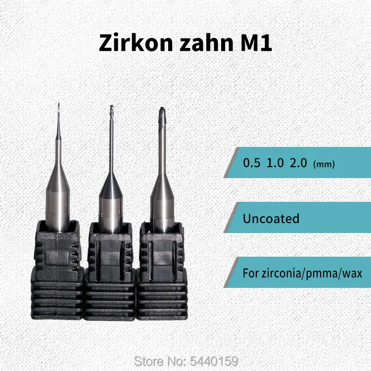 

ZirkonZahn M1 machine milling burs shank 6mm size 0.5mm/1.0mm/2.0mm