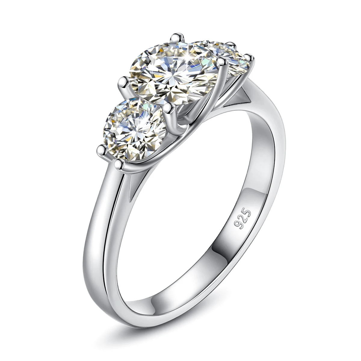 正規品 通販 Szjinao 婚約指輪 2k 6 5mmラウンドカット 結婚式のモアッサナイト ダイヤモンドトーテム スターリングシルバー925認定 新しいトレンド メーカーオフィシャルショップ Signature Johaness Com