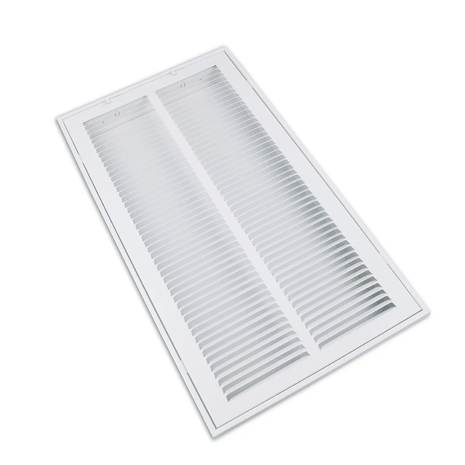 W1" x H24" стальной вентиляционный фильтр обратная вентиляционная решетка вентиляционная крышка белое порошковое покрытие с рамкой потолок и боковая крышка