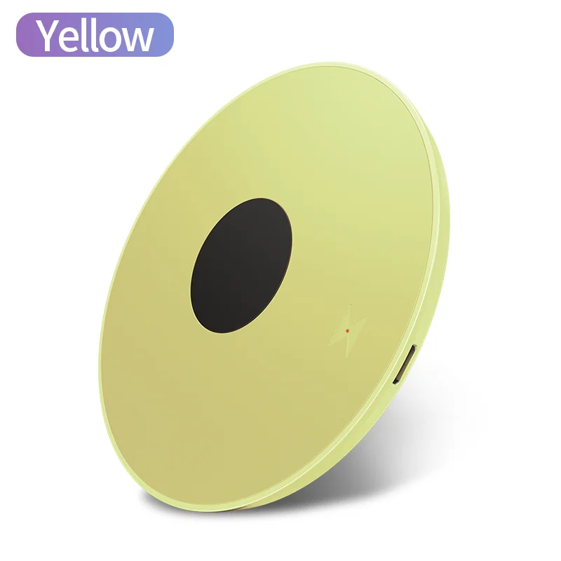 Yellow Udyr 10 Вт Qi Беспроводное зарядное устройство приемник для iPhone Xs Max X 8 Plus Быстрая зарядка для samsung Note 9 S10 Plus chargeur sans fil - Цвет: Yellow
