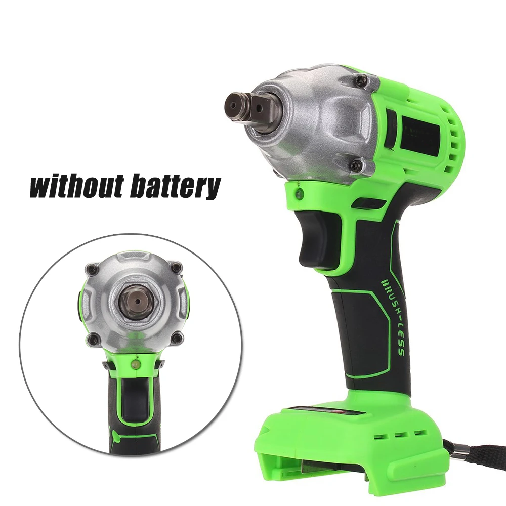 

Non slip Cordless Impact Wrench Plastic Metal Green Home Car Vehicle Tool