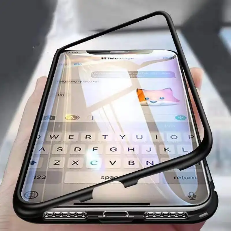 

phone case for Huawei nova 3 4 5 3e 3i 4e 5i 2s nova 5pro 5ipro y9 2019 y9prim 2019 magnetic double-sided Metal phone cover